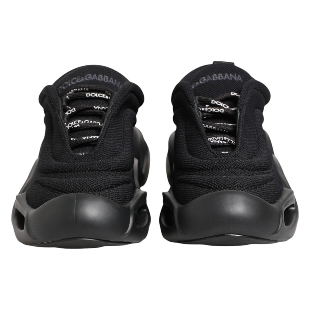 Dolce & Gabbana Schwarze Slip-On Low Top Wave Sneakers Schuhe