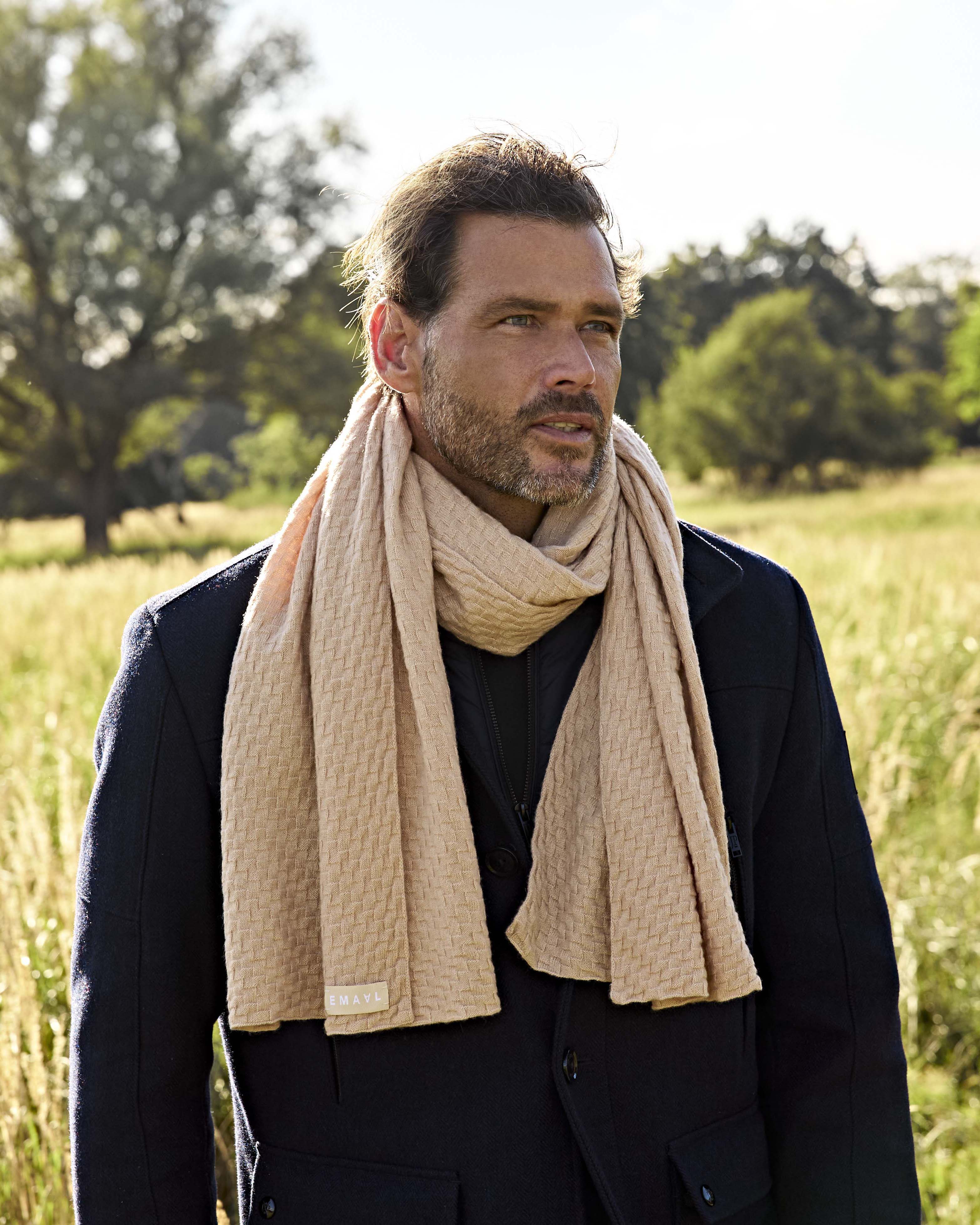 Kaschmirschal Carbon Herren